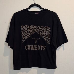 Cowboys Cropped Graphic Tee